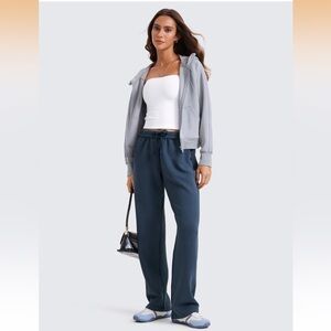 Crz Yoga pants bottoms small soft streme navy ink blue soft aura lounge travel